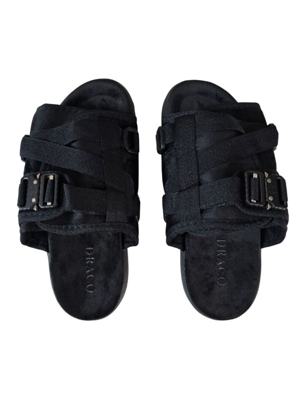 DRACO Slides 12, 12.5, 13, 13.5 Mens Phantom Black Remastered NEW Sandals Shoes